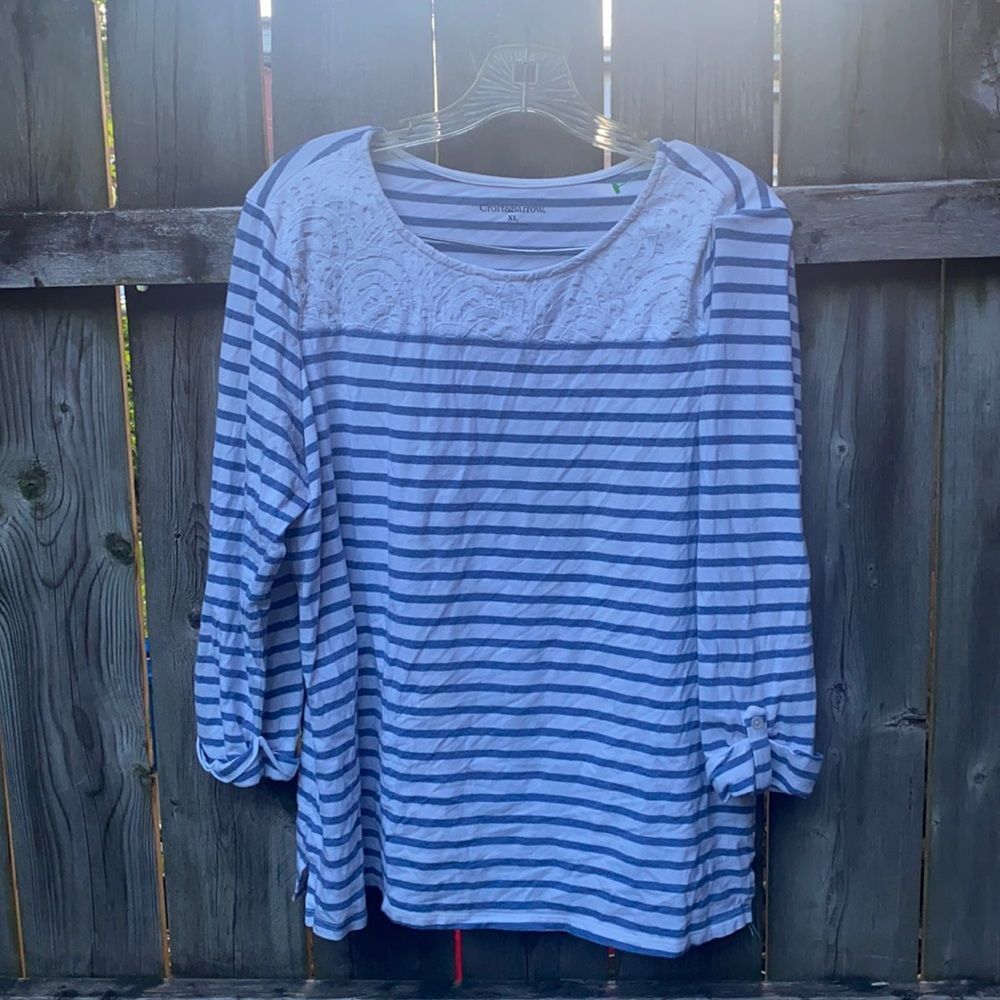 Croft and Barrow striped top sz. XL